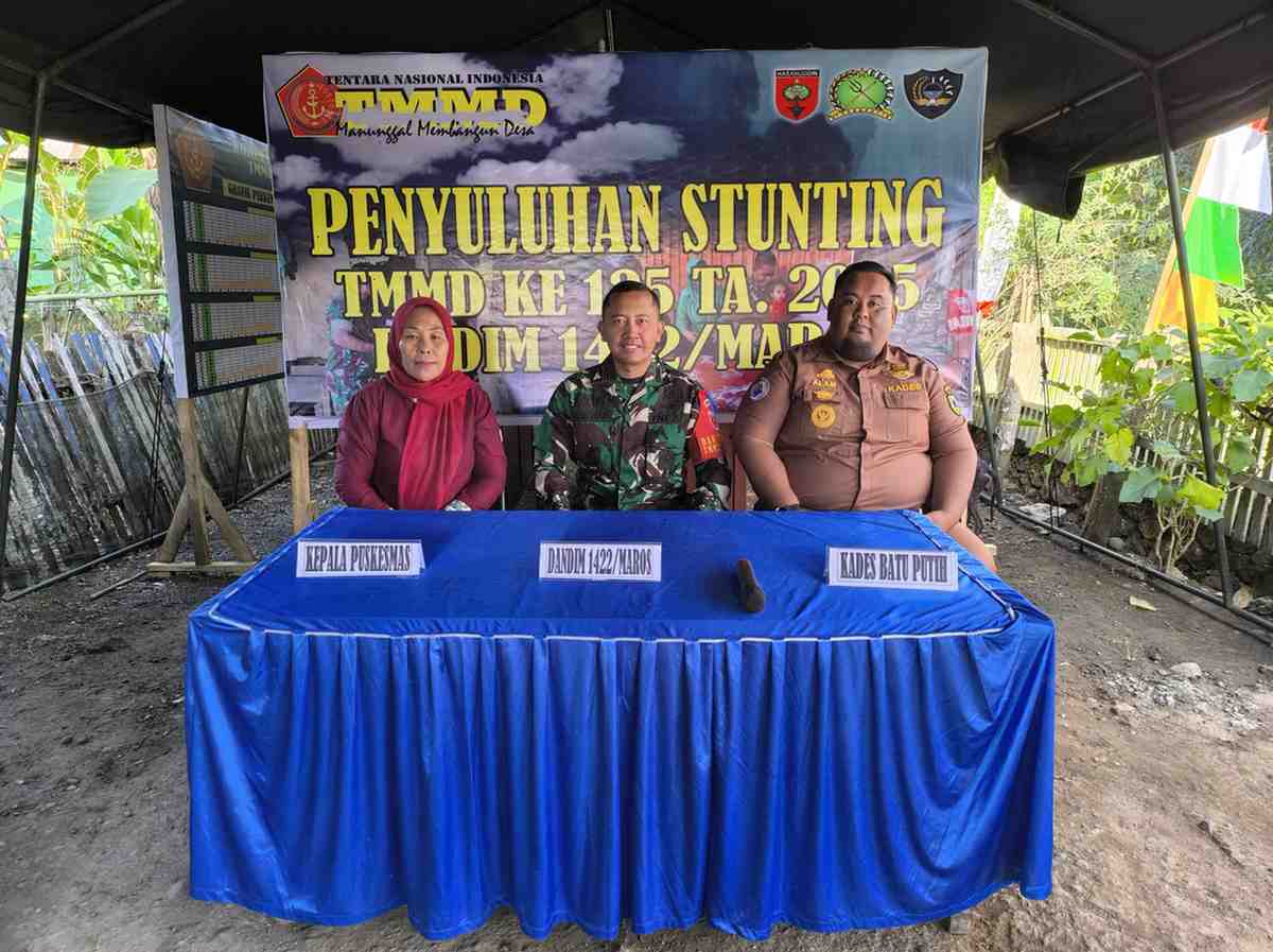 Satgas TMMD Ke-125 Kodim 1422/Maros Berikan Penyuluhan Cegah Stunting
